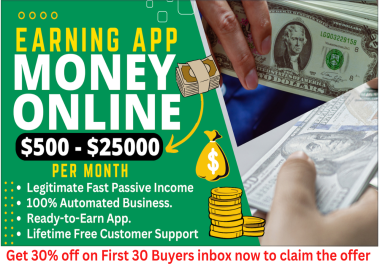 I will earning apps for passive earning money with web admin panel