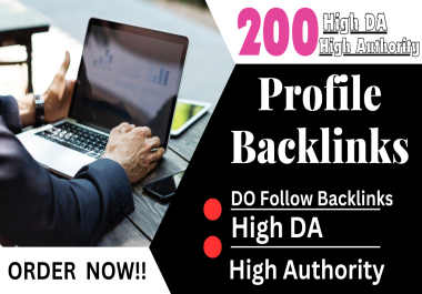 Boost your website SEO with 200 high quality Profile Backlinks