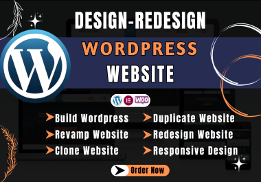 I will revamp wordpress website design or redesign wordpress,  clone duplicate website