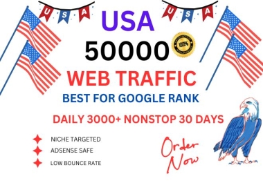 Boost Your Website's Rankings with 50,000 USA Organic Web Traffic