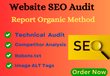 I will conduct a comprehensive SEO audit report for your website.