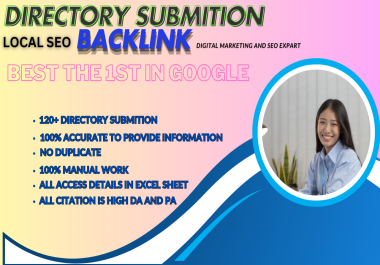 I will do 120 directory submission and local backlinks