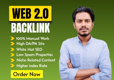 I will build manually high authority web 2 0 backlinks