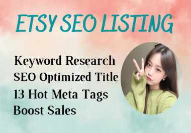 I will Rank Your Product on ETSY First page by SEO Optimize Listings