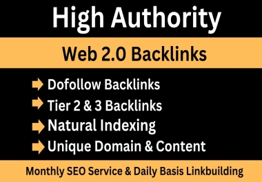 I will create web 2 0 SEO backlinks