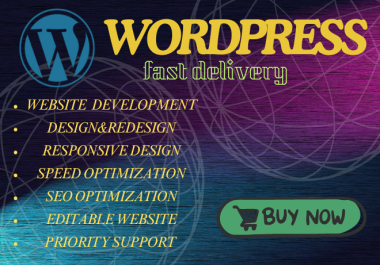 I will create wordpress website, website development, design website