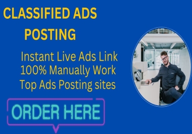 I Will do 50+ post your ads on classified ads posting sites