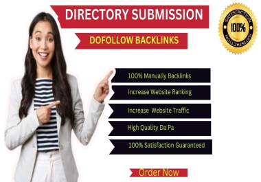 Provide 200 Directory Submission Do follow High Quality Da Backlinks