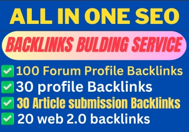 All In one backlinks package for Google ranking.