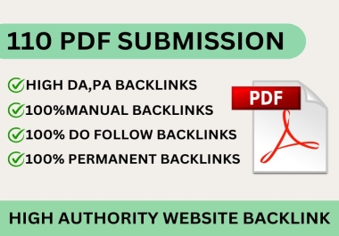 I will do manual 110 PDF submission to 110 high authority file sharing sites