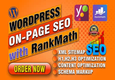 I will optimize WordPress on-page SEO with Rankmath or Yoast for your website ranking