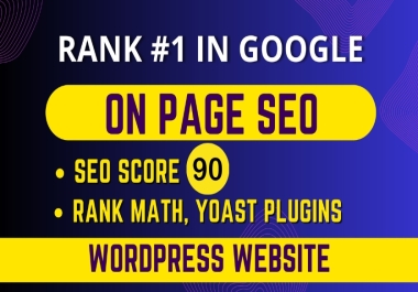 on page SEO optimization of WordPress website