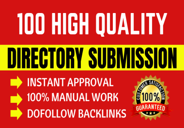 100 Directory Submissions live links Manually