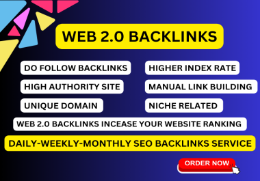 I will provide search engine indexable web 2 0 backlinks