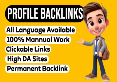 250 White hat SEO Dofollow Profile Backlinks