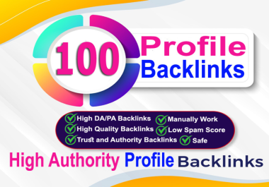 I will do 100 SEO profile backlinks with high authority white hat manual link building