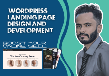 WordPress Landing Page With Slick,  Modern,  and Attractive Web Design to boost your Online Sell.