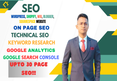 I will do expert on page and technical SEO for wordpress,  shopify,  wix, blogger website