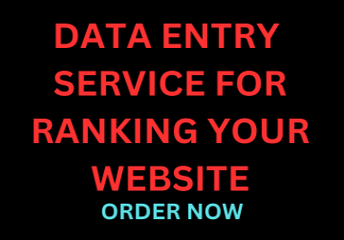 Data entry service to improve your website ranking