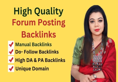 I will manually do 55 forum posting backlinks to 55 unique forum posting websites