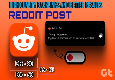 create 250 Contextual high DA Reddit Backlinks