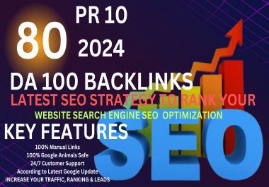 I Will Create Powerfull 80 UNIQUE PR10 SEO BackIinks on DA100 site Links