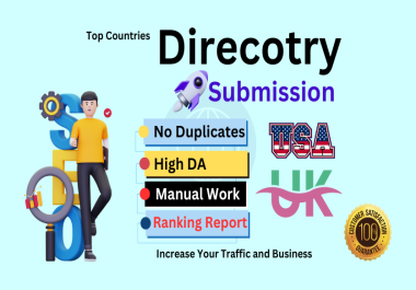 I Will Create 100 Directory Submission and Local Citations USA,  UK,  Au Based