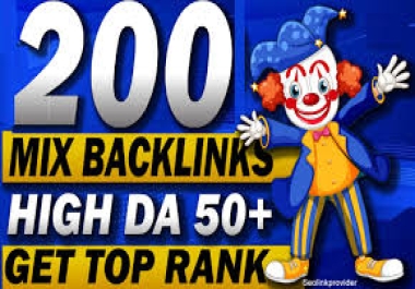 i will provide 200 mix seo High DA 50+ Seo Backlinks