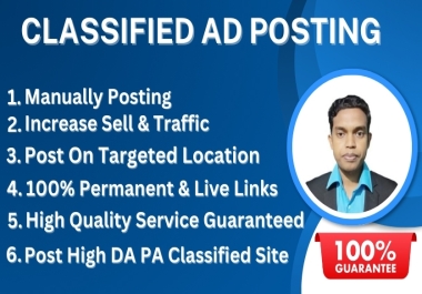 I will create 150 eye-catching classified ad posts that drive traffic fast