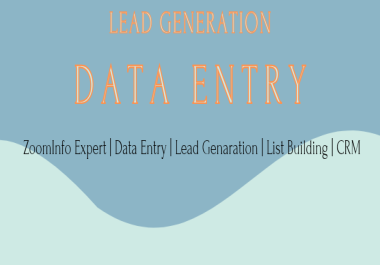 ZoomInfo Expert Data Entry Lead Genaration List Building CRM