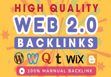 Fast Indexing Premium 200 WEB 2.0 Backlinks with High Authority Sites