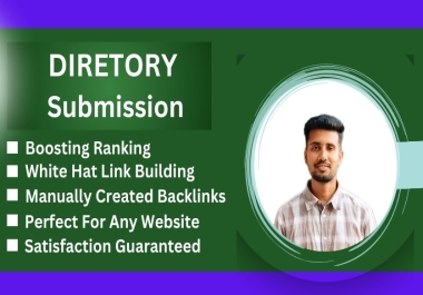 I will create 500 directory submission SEO backlinks manually