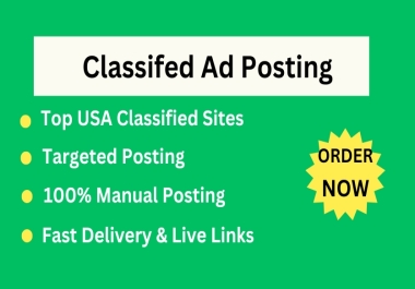 I will professionally post 100 classified ads on top-ranking classified sites.