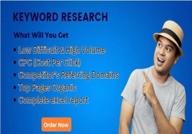 Professional SEO Keyword Research & Competitor Analysis for Top Rankings 20 keyword