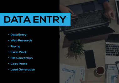 I will do any type of data entry in 3 hours