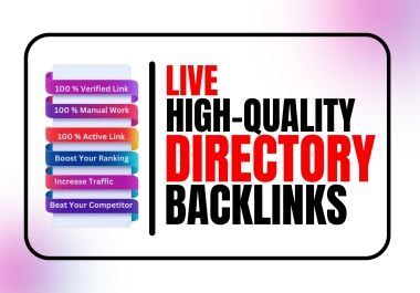 Unique Domain 100 Directory Backlinks To Boost Your Rankings