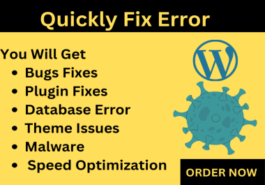 I will Fix Your WordPress site Bugs/Error Quickly and Efficiently