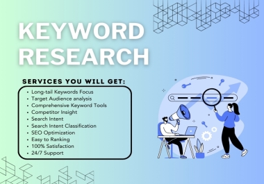 I will analyze competitors and investigate the top 20 keywords for your website's SEO.