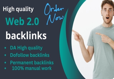 I will do 100 web 2.0 high quality backlinks manually high DA/PA