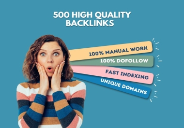 I will build high authority manual Do follow SEO backlinks quality service