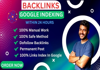 I will provide fast 50+ backlinks indexing service to improve serp