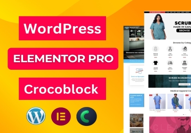 Building WordPress Website with Elementor,  Elementor Pro,  and Crocoblock