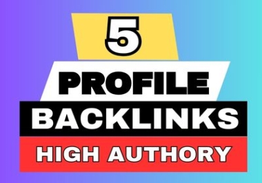 8 high authority profile backlinks with your website ranking