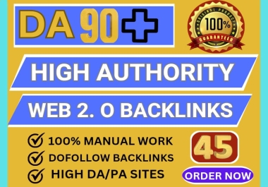 Build45 High da web 2 Obacklinks for manual Link building