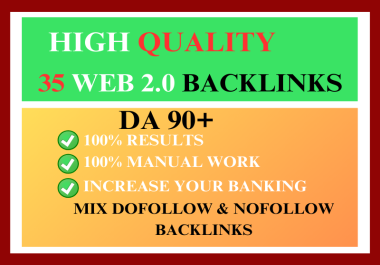 35+ SEO Backlinks DA 90+ Do follow Backlinks Web 2.0