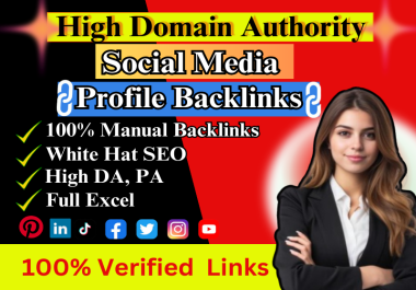 I will provide high-authority social media profile for SEO link-building