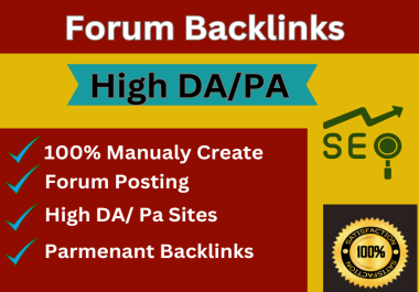 I will create high-quality dofollow SEO backlinks through forum posting