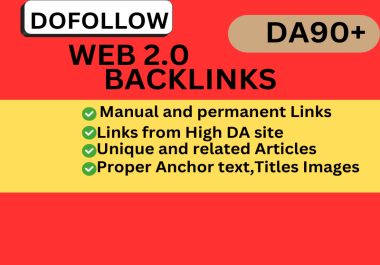 Build 45+ High Authority Web 2.0 SEO Dofollow Backlinks