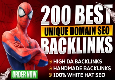 GET 200 DOFOLLOW UNIQUE DOMAIN SEO BACKLINKS - Unlock Top Rankings and Boost Traffic