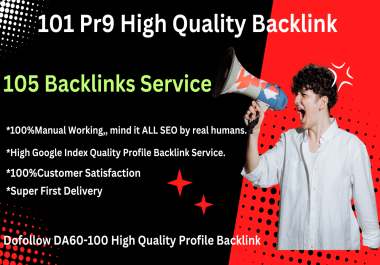 I will provide da 105 high quality dofollow SEO backlinks high da manual profile backlink